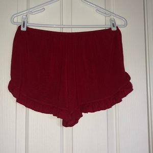 Red cotton shorts